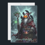 Dark Santa of Shadows – Gothic Christmas Skeleton  Holiday Card<br><div class="desc">Dark Santa of Shadows – Gothic Christmas Skeleton Art with Crows. A chilling twist on the classic Christmas legend — this dark fantasy Santa is a skeletal figure cloaked in crimson, surrounded by ominous crows and holding a bag of eerie gifts. His glowing eyes and gothic aura bring a spooky...</div>
