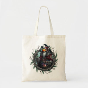 Dark Santa of Shadows – Gothic Christmas Skeleton Tote Bag