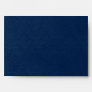 Dark Sapphire Blue Damask Custom Linen Wedding A-7 Envelope