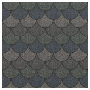 Dark Scalloped Dragon Scale Pattern Fabric