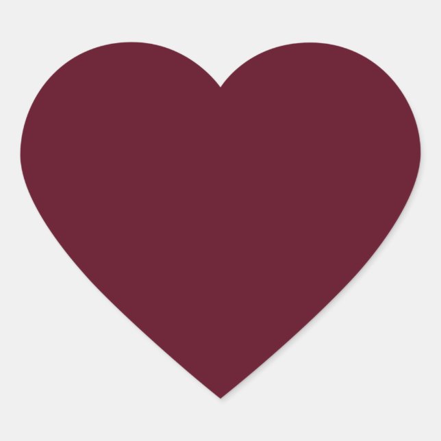 Dark Scarlet Red Heart Sticker (Front)