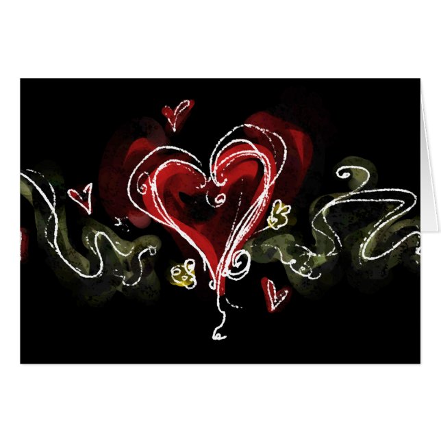 Dark Scribbly Heart (Front Horizontal)