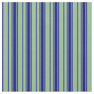 Dark Sea Green and Blue Coloured Pattern Fabric