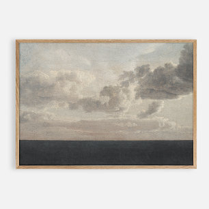 Dark sea, Oil on canvas, vintage art, Poster
