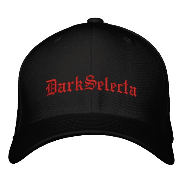 Dark Selecta black flexfit embroidered hat (Front)