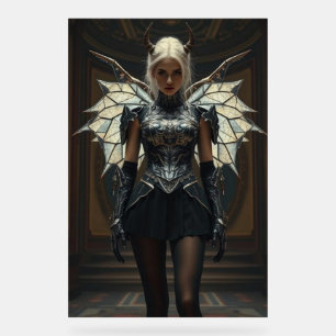 Dark Seraphim Queen – Fantasy Gothic Warrior Angel Acrylic Sign