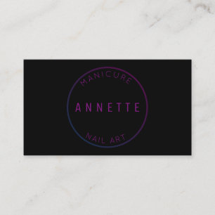 Dark shade neon elegance business card