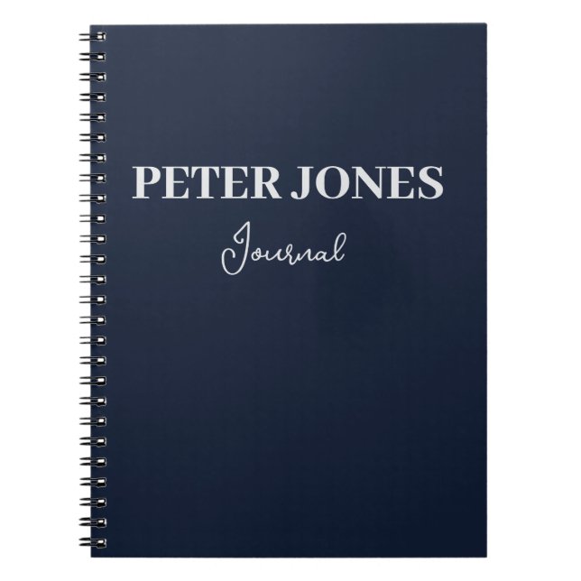 Dark shade of Blue Personalised  Notebook (Front)