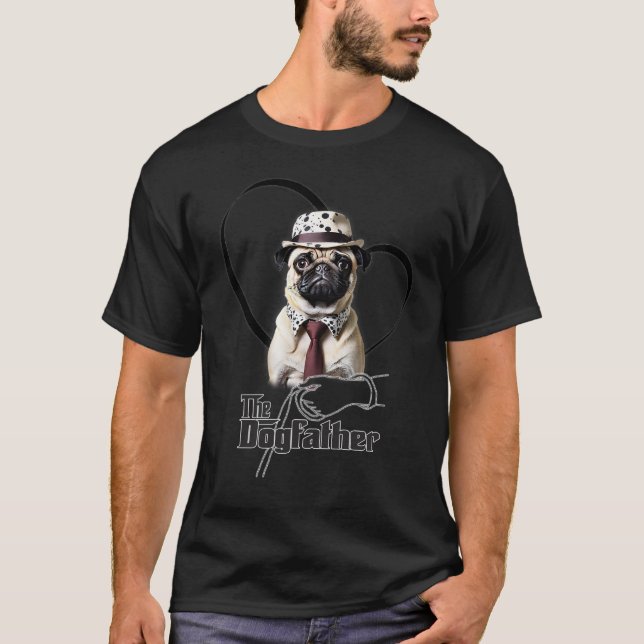 Dark Shirt Pug - The Dogfather (Front)