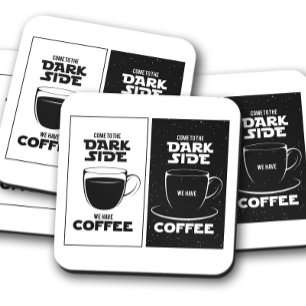 Dark Side Coffee Bold Coffee Cork Coaster Set