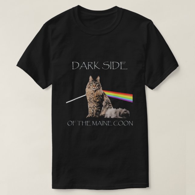 Dark Side Of Maine Coon T-Shirt (Design Front)