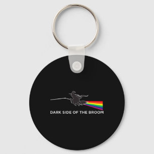 Dark Side Of The Broom Clic Rock Witch Funny Hallo Key Ring