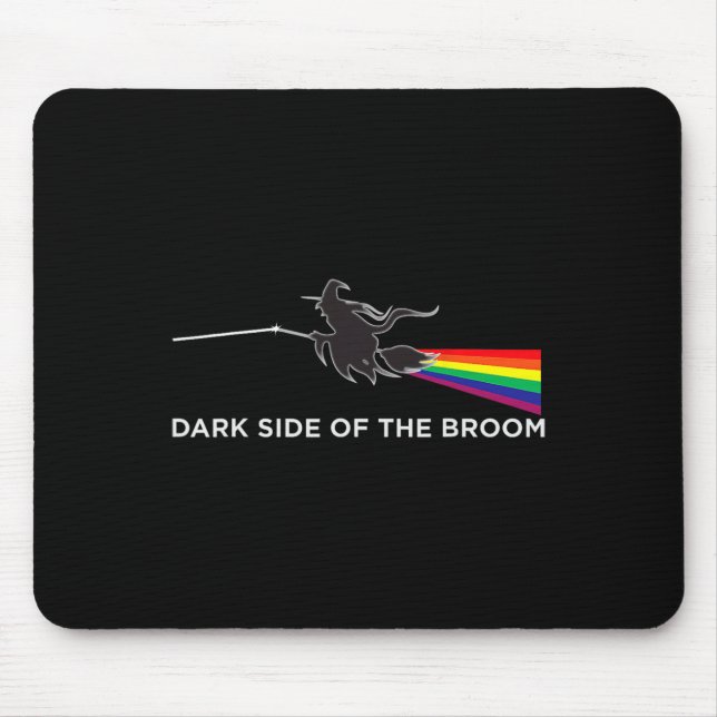 Dark Side Of The Broom Clic Rock Witch Funny Hallo Mouse Mat (Front)