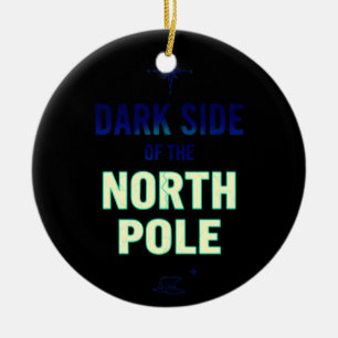 Dark Side of the North Pole   Funny Goth Christmas Ceramic Tree Decoration