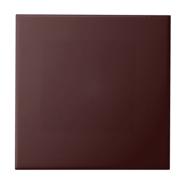 Dark Siena Burgundy Brown Solid Colour Tile (Front)