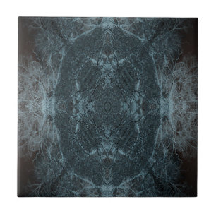 Dark silhouetted tree pattern tile