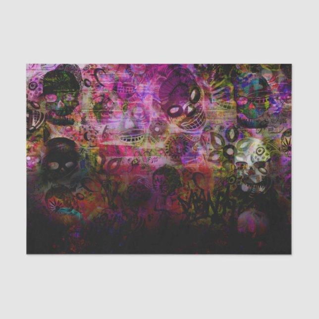 Dark Skeleton Tissue Paper (Front)