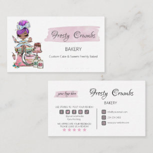 Dark Skin Bakery Pastry Sweets Cupcakes   Business Card