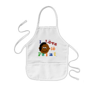 Dark Skin Girls Face Painting Apron