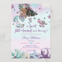 Dark Skin Mermaid Baby Shower Under the Sea Girl
