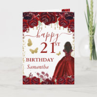Dark Skin Princess Red  Dress Birthday