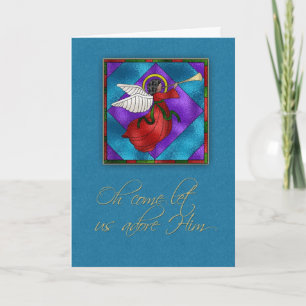 Dark Skinned Angel, Religious Christmas Holiday Card