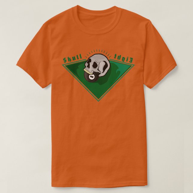 dark skull 8ball pool T-Shirt (Design Front)