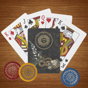 Dark Skull and Snake  Playing Cards