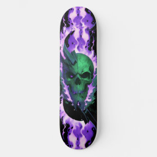 Dark skull dead fire 5 - Green Skateboard
