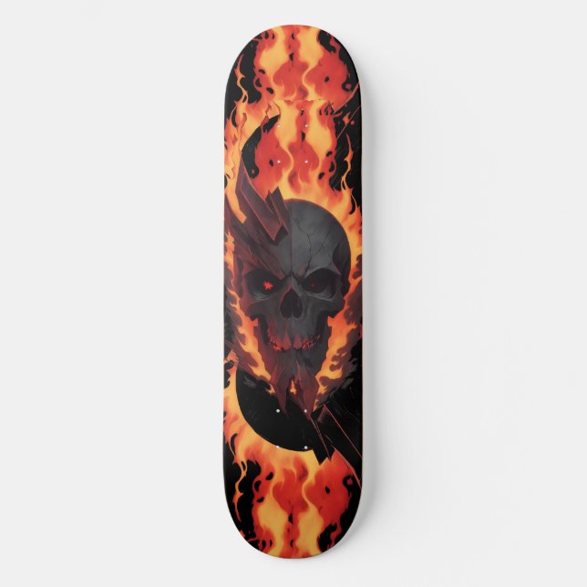 Dark skull dead fire 5 Original Skateboard (Front)