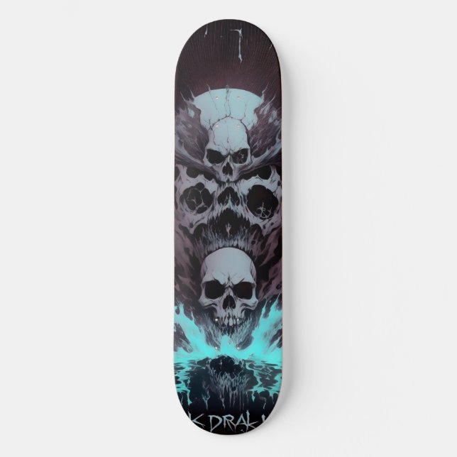 Dark Skull Water 2 Skateboard (Front)