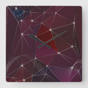 Dark Sky Geometric Abstract Clock