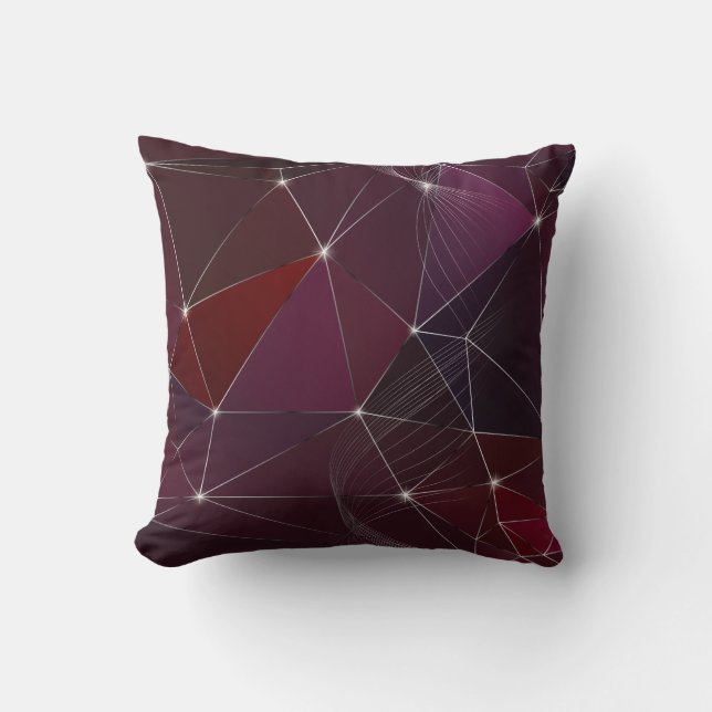 Dark Sky Geometric Abstract Pillow (Front)