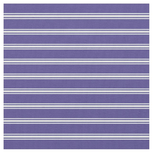 Dark Slate Blue and Light Cyan Coloured Lines Fabric (Close Up)