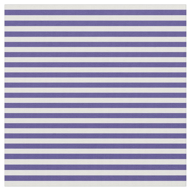 Dark Slate Blue and Mint Cream Lines Fabric (Close Up)