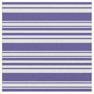 Dark Slate Blue and Mint Cream Striped Pattern Fabric