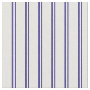 Dark Slate Blue and Mint Cream Stripes Fabric