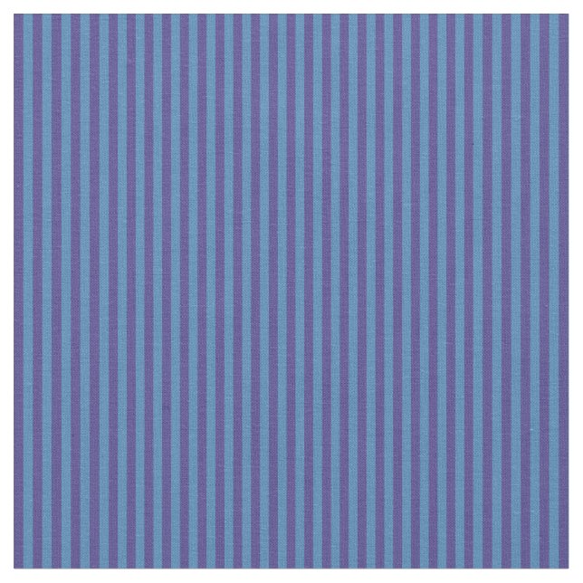 Dark Slate Blue & Blue Coloured Stripes Fabric (Close Up)