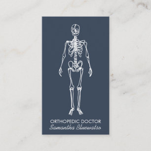 Dark Slate Blue doctor Skeleton orthopedic Business Card