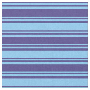 Dark Slate Blue & Light Sky Blue Coloured Pattern Fabric