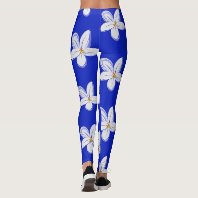 Dark Slate Blue Orchid Leggings  (Back)
