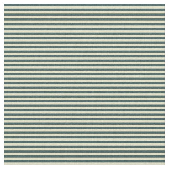 Dark Slate Grey and Pale Goldenrod Lined Pattern Fabric (Close Up)
