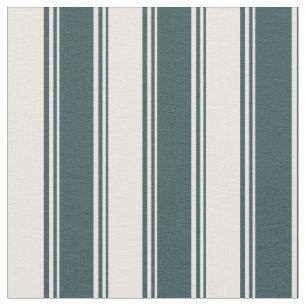 Dark Slate Grey and White Coloured Stripes Pattern Fabric