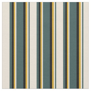 Dark Slate Grey, Bisque, Goldenrod & Black Coloure Fabric