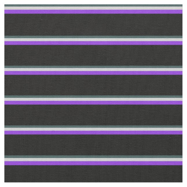 Dark Slate Grey, Light Grey, Purple, and Black Fabric (Close Up)