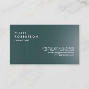 Dark Slate Grey Modern Creative Business Card