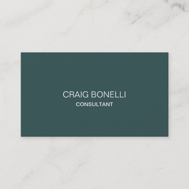Dark Slate Grey Professional Business Card (Front)
