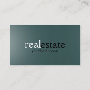 Dark Slate Grey Real Estate Agent Business Card