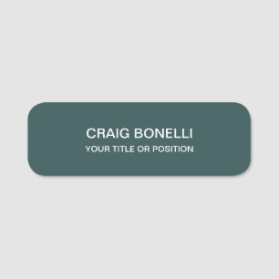Dark Slate Grey Unique Amazing Business Card Name Tag