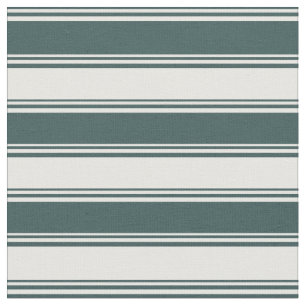 Dark Slate Grey & White Lined/Striped Pattern Fabric